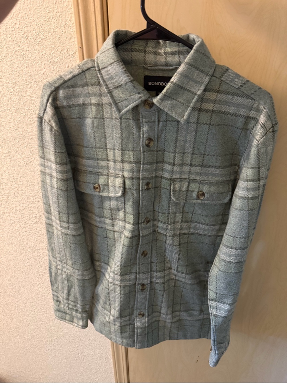 Bonobos Light Green Plaid Shirt Jacket